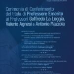 Il Presidente del CoNISMa nominato Professore Emerito dell’Università di Palermo